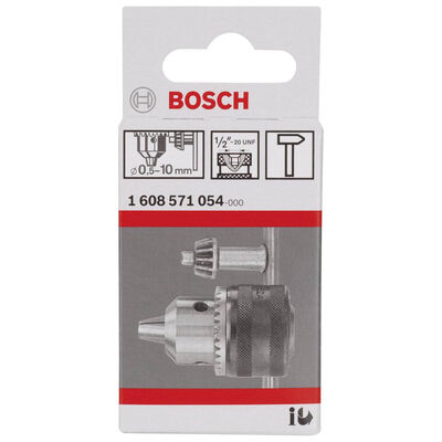 Bosch 1-10 mm - 1/2′&prime 20 Anahtarlı Mandren - 2