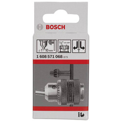 Bosch 1-10 mm - 1/2-20 Anahtarlı Mandren - 2