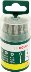 Bosch 10 Parça Vidalama Ucu Seti (PH+PZ+S)-2607019454 - 2