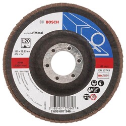 Bosch 115 mm 120 Kum Expert Serisi Metal Flap Disk - 1