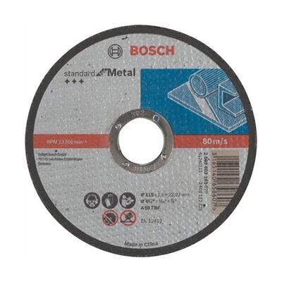 Bosch 115*3,0 mm Standard Seri Düz Taş Kesme Diski (Taş) - 1