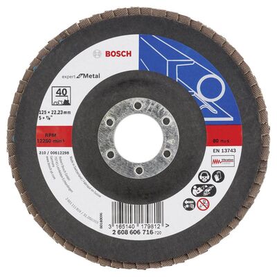 Bosch 125 mm 40 Kum Expert Serisi Metal Flap Disk - 1