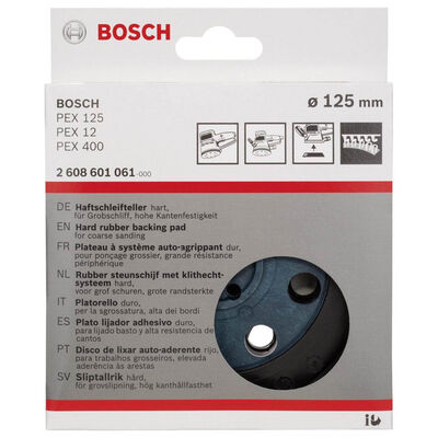 Bosch 125 mm Zımpara Tabanı Sert (PEX) - 2