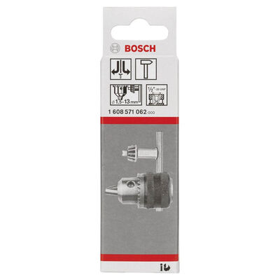 Bosch 1,5-13 mm - 1/2-20 Anahtarlı Mandren - 2