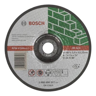 Bosch 180*3,0 mm Expert Serisi Bombeli Taş Kesme Diski (Taş) - 1