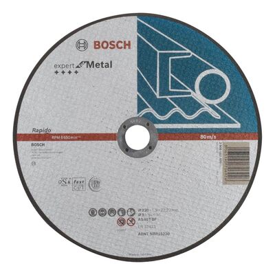 Bosch 230*1,9 mm Expert Serisi Düz Metal Kesme Diski (Taş) - Rapido - 1