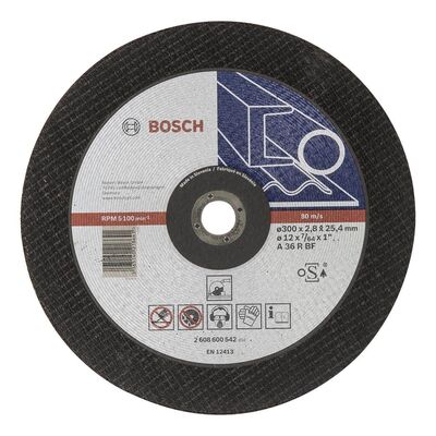 Bosch 300*25,40*2,8 mm Expert Serisi Düz Metal Kesme Diski (Taş) - 1