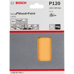 Bosch Best for Serisi Ahşap Zımpara 115 x 107 mm 120 kum 6 Delik - 2