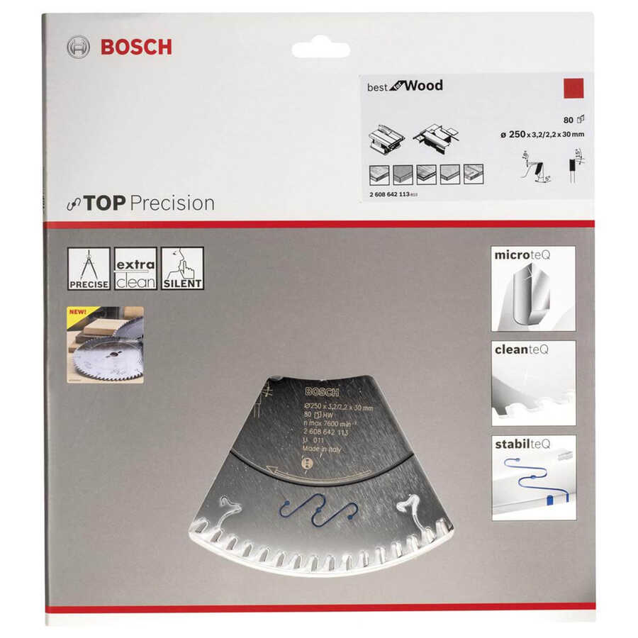 Bosch Best Serisi Hassas Kesim Ahşap Için Daire Testere Bıçağı 250*30 ...