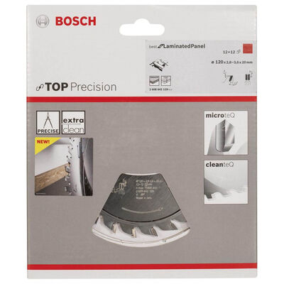 Bosch Best Serisi Hassas Kesim Lamine Panel için Ön Çizme Bıçağı 120*20 mm 12+12 Diş - 2