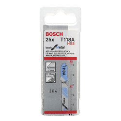 Bosch Ekonomik Seri Metal İçin T 118 A Dekupaj Testeresi Bıçağı - 25Li Paket - 2