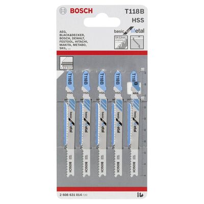 Bosch Ekonomik Seri Metal İçin T 118 B Dekupaj Testeresi Bıçağı - 5Li Paket - 2