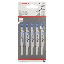 Bosch Ekonomik Seri Metal İçin T 118 G Dekupaj Testeresi Bıçağı - 5Li Paket - 2