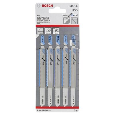 Bosch Ekonomik Seri Metal İçin T 318 A Dekupaj Testeresi Bıçağı - 5Li Paket - 2