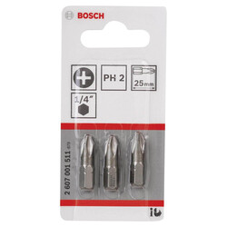 Bosch Extra Hard Serisi Vidalama Ucu PH2*25 mm 3lü - 2