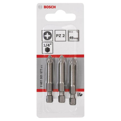 Bosch Extra Hard Serisi Vidalama Ucu PZ 2*49 mm 3lü - 2