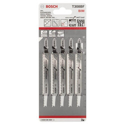 Bosch Extra Temiz Kesim Serisi Sert Ahşap İçin T 308 BF Dekupaj Testeresi Bıçağı - 5Li Paket - 2