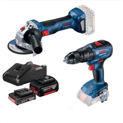 Bosch GWS 180-LI+GSB 18V-50 Profesyonel Set(2,0Ah+4,0Ah) - 1