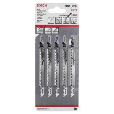 Bosch Hassas Kesim Serisi Ahşap İçin T 301 BCP Dekupaj Testeresi Bıçağı - 5'Li Paket - 2