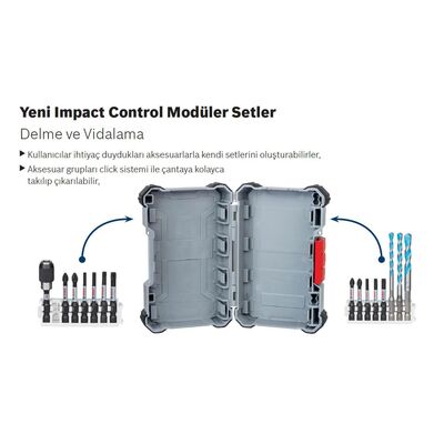 Bosch Impact Control Serisi Çift Taraflı Vidalama Ucu 8liPH2/PZ2 *65mm + Mıknatıslı Tutucu - 4