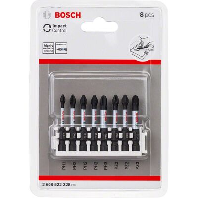 Bosch Impact Control Serisi Vidalama Ucu 8li PH1/PH2x3/PH3/PZ2x2/PZ3 *50mm - 2