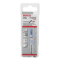 Bosch Kademeli Artan Dişli Seri Metal İçin T 123 XF Dekupaj Testeresi Bıçağı - 25Li Paket - 2