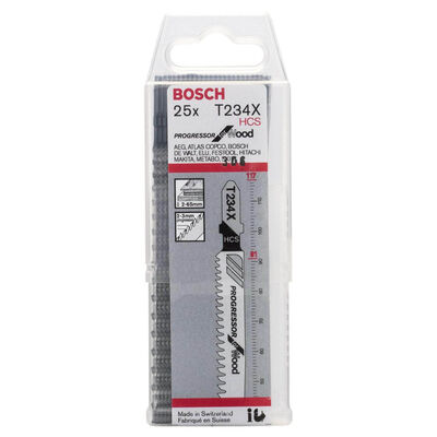 Bosch Kademeli Artan Dişli Serisi Ahşap İçin T 234 X Dekupaj Testeresi Bıçağı - 25Li Paket - 2