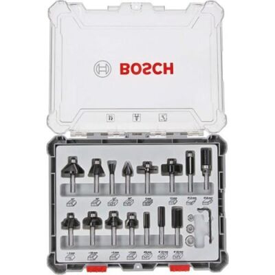 Bosch Professional Freze Ucu Seti 15'li Karışık 6 mm Şaftlı - 2