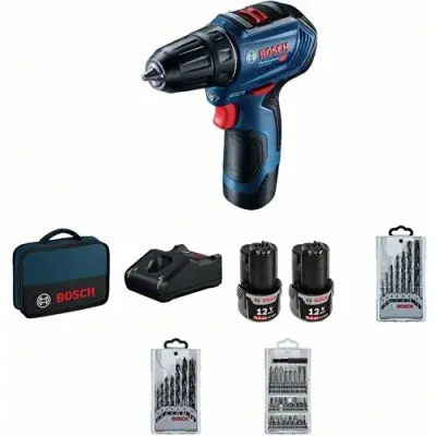 Bosch Professional GSR 12V-30 + 39 Parça Vidalama Seti - 1