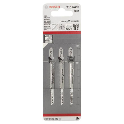 Bosch Special Serisi Laminant İçin Özel T 101 AOF Dekupaj Testeresi Bıçağı - 3Lü Paket - 2