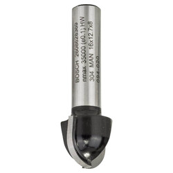 Bosch Standard Seri Ahşap İçin Çift Oluklu, Sert Metal Dalma Yarımay Freze 8*16*45*8 mm - 1