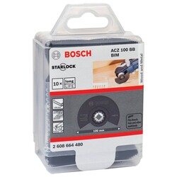 Bosch Starlock - ACZ 100 BB - BIM Ahşap ve Metal İçin Segman Testere Bıçağı, Bombeli 10lu - 2