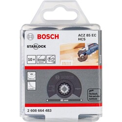 Bosch Starlock - ACZ 85 EC - HCS Ahşap İçin Segman Testere Bıçağı, Bombeli 10lu - 2