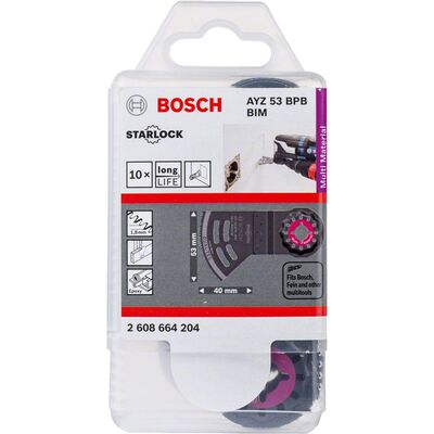 Bosch Starlock - AYZ 53 BPB - BIM Çoklu Malzeme İçin Daldırmalı ve Yana Kesim Testere Bıçağı 10lu - 2