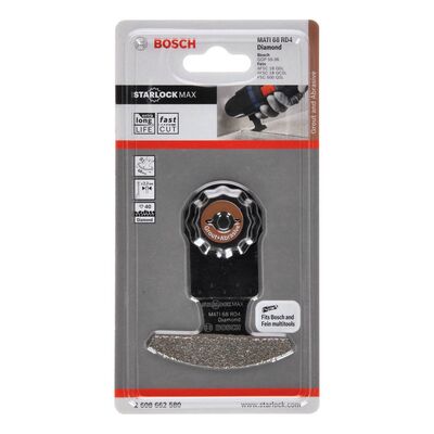 Bosch Starlock Max - MATI 68 RD4 - Diamant RIFF Zımpara Uçlu Segman Testere Bıçağı 40 Kum Kalınlığı 1li - 2