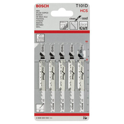 Bosch Temiz Kesim Serisi Ahşap İçin T 101 D Dekupaj Testeresi Bıçağı - 5Li Paket - 2