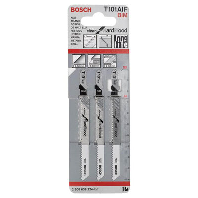 Bosch Temiz Kesim Serisi Sert Ahşap İçin T 101 AIF Dekupaj Testeresi Bıçağı - 3Lü Paket - 2