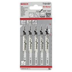 Bosch Temiz Kesim Serisi Sert Ahşap İçin T 101 BF Dekupaj Testeresi Bıçağı - 5Li Paket - 2