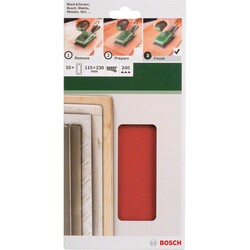 Bosch Titreşimli Zımpara Kağıdı 10'lu, 115 x 230 mm 240 Kum 14 Delik - 2