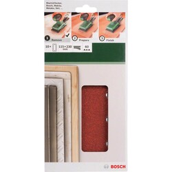 Bosch Titreşimli Zımpara Kağıdı 10'lu, 115 x 230 mm 60 Kum 14 Delik - 2