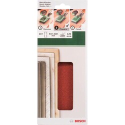 Bosch Titreşimli Zımpara Kağıdı 10'lu, 93 x 230 mm 120 Kum 8 Delik - 2