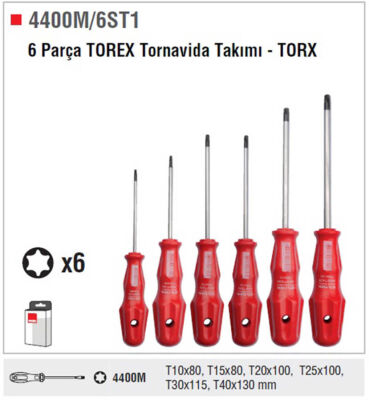 Ceta Form 6 Parça Torex Tornavida Takımı-Torx - 1