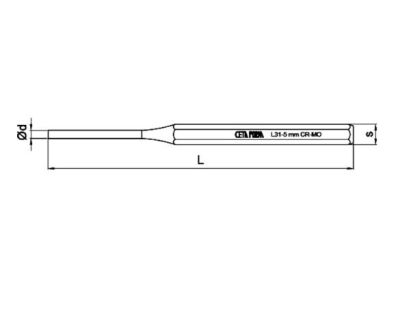 Ceta Düz Pim Zımba- Ø3 x 150 mm - 2