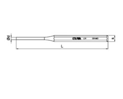 Ceta Form Düz Pim Zımba- Ø4 x 150 mm-CETA L31-4 - 2