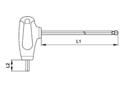 Ceta T Saplı Topbaşlı Allen Anahtar - 2 mm-CETA K11-020-100 - 2