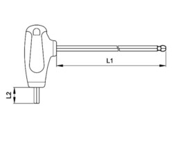 Ceta T Saplı Topbaşlı Allen Anahtar - 2.5 mm-CETA K11-025-100 - 2