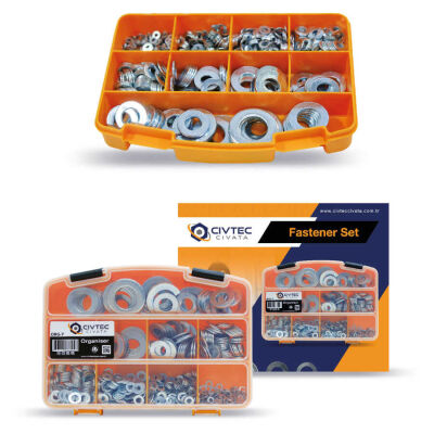 Cetin 1004 Piece 12 Types Din 125 Washer Set - Tool Bag TK-10 - 6