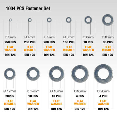 Cetin 1004 Teil 12 Stück DIN 125 Scheiben Set - Werkzeugtasche TK-10 - 3