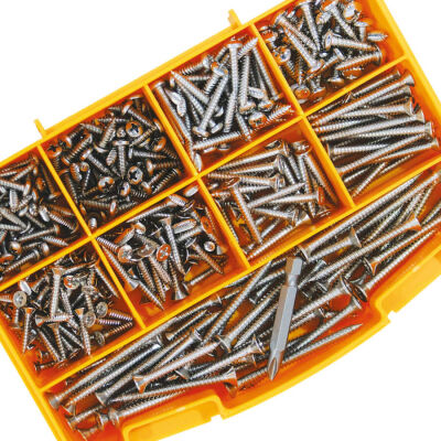 Cetin 327 Pieces 13 Types Stainless Steel Chipboard Screw Set Kit TK-23 - 7