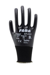 FABA EP-1323 Siyah Nitril Polyester Eldiven-L - 2